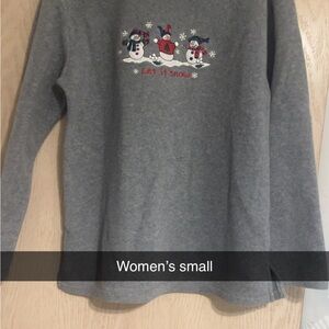 Gray Women's Sweater with Snowman Design fleece